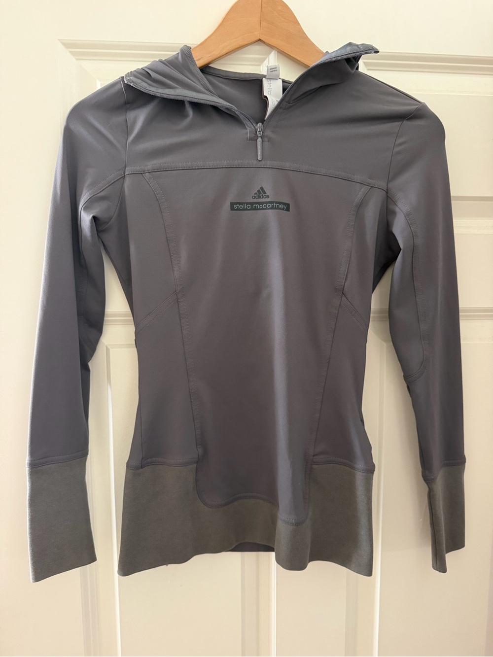 Adidas by Stella McCartney Women's Gray Hooded Pullover Jacket